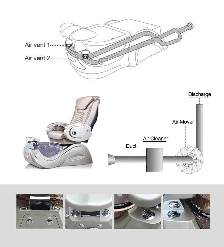 Airvent Systerm for Pedicure Chair