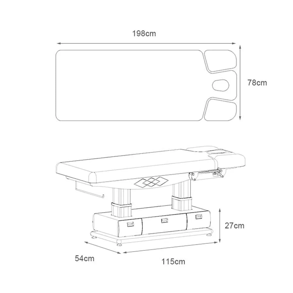 (M6502) Electric Lift Massage Table