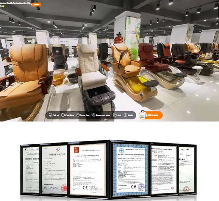 pedicure chair showroom and certification