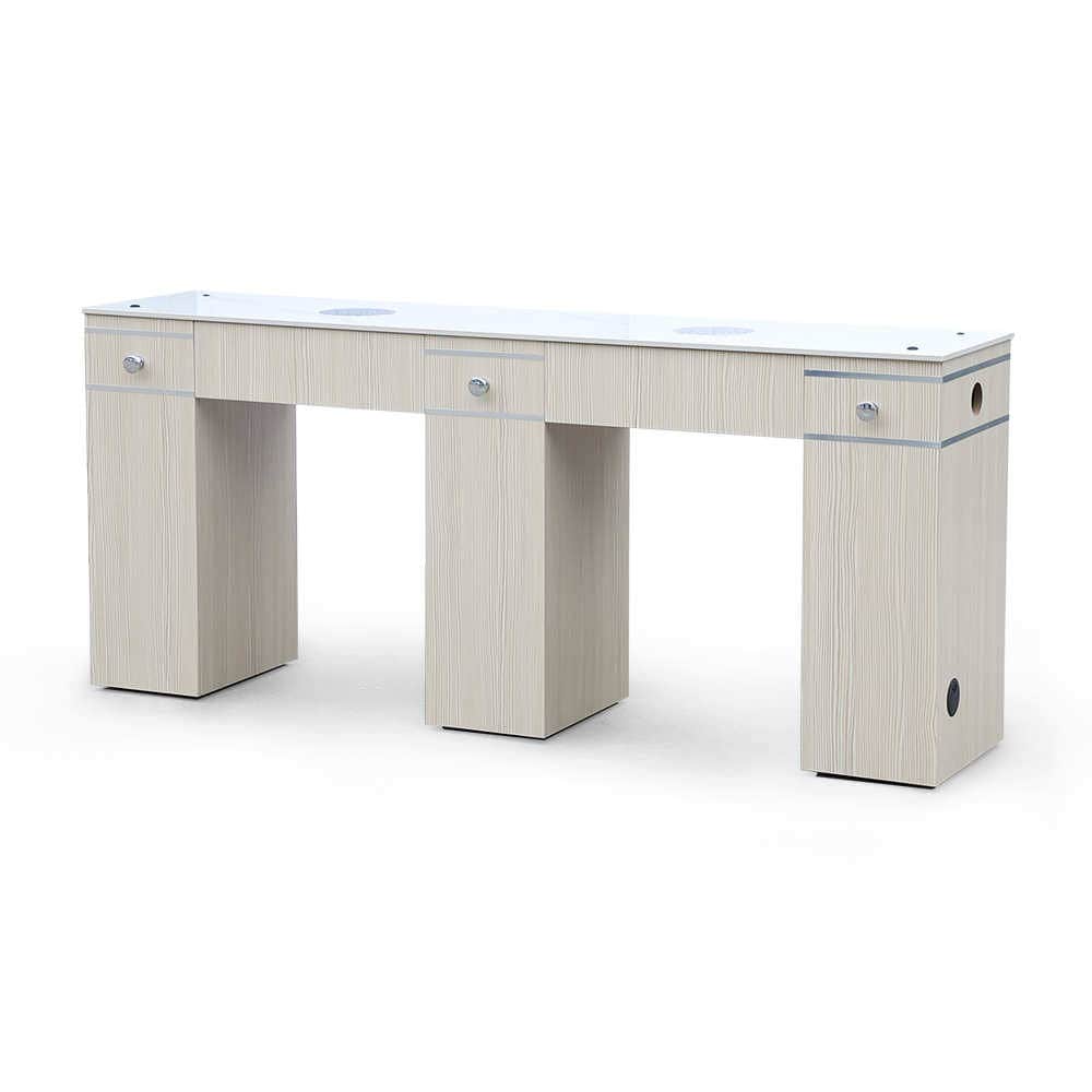 N148-2 Double Nail Station Table with Ventilation