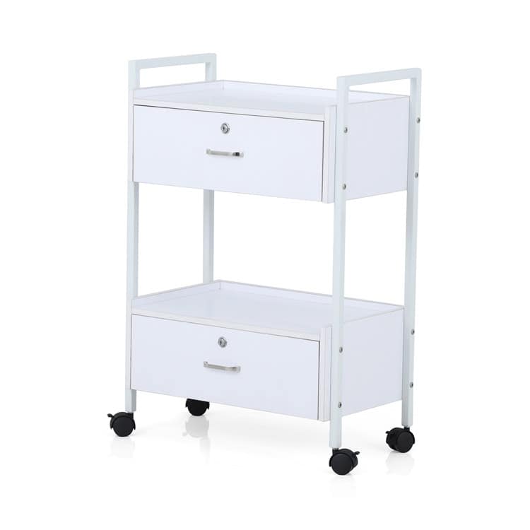 PT08 White Salon Trolley Cart -1