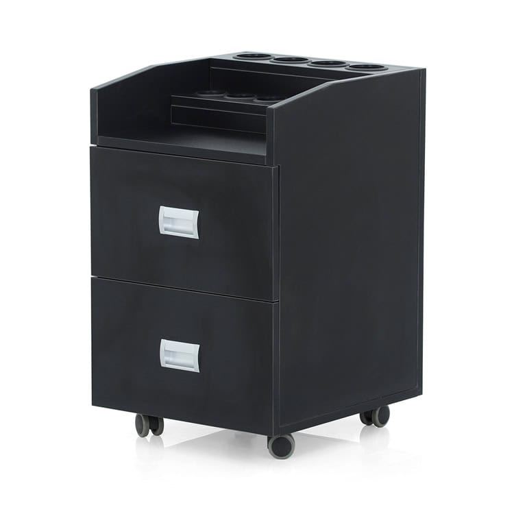 PT25-1 Hair Salon Black Trolley Cart -1