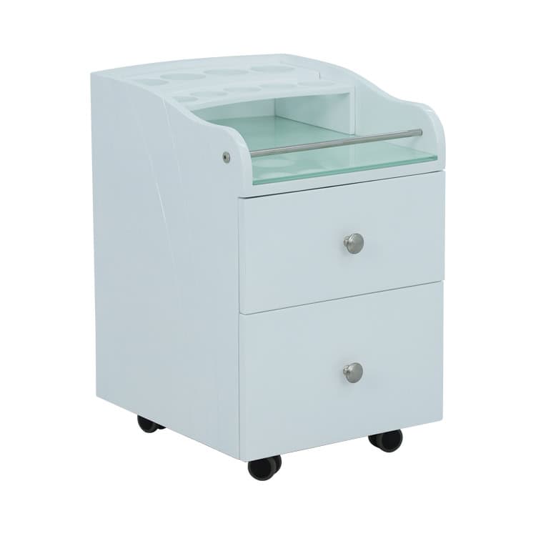 PT38 Nail Salon White Rolling Cart -3