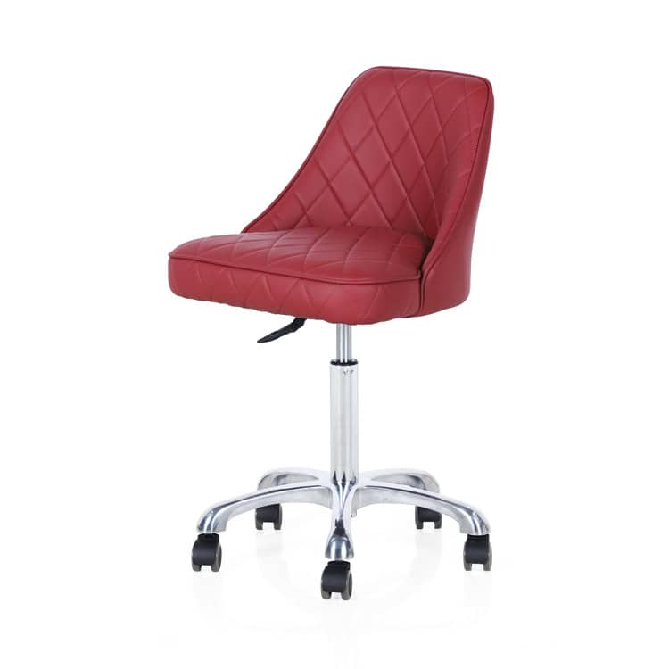 SC-1041 Red Salon Rolling Stool -1