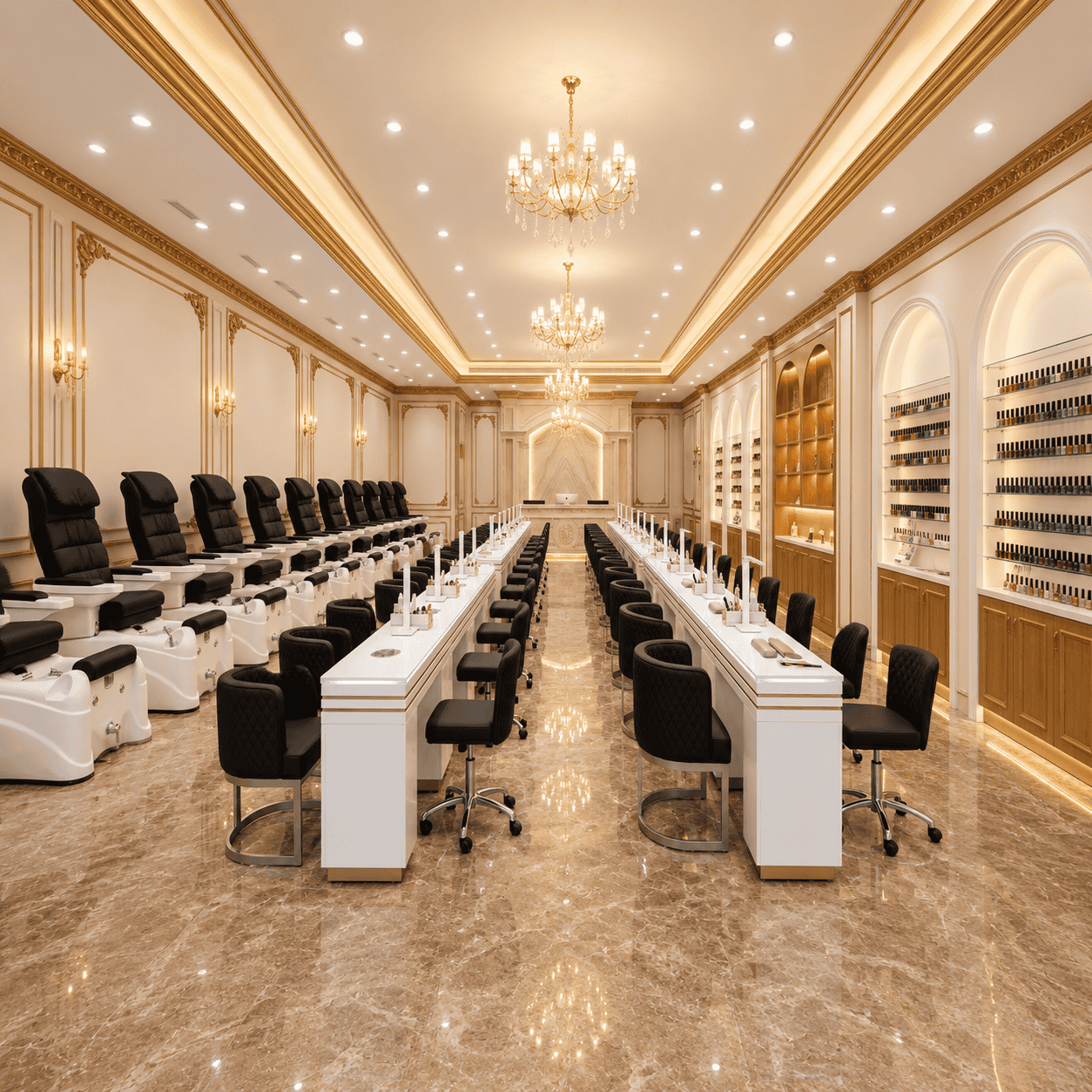 S018 pedicure chair and manicure table set for nail salon